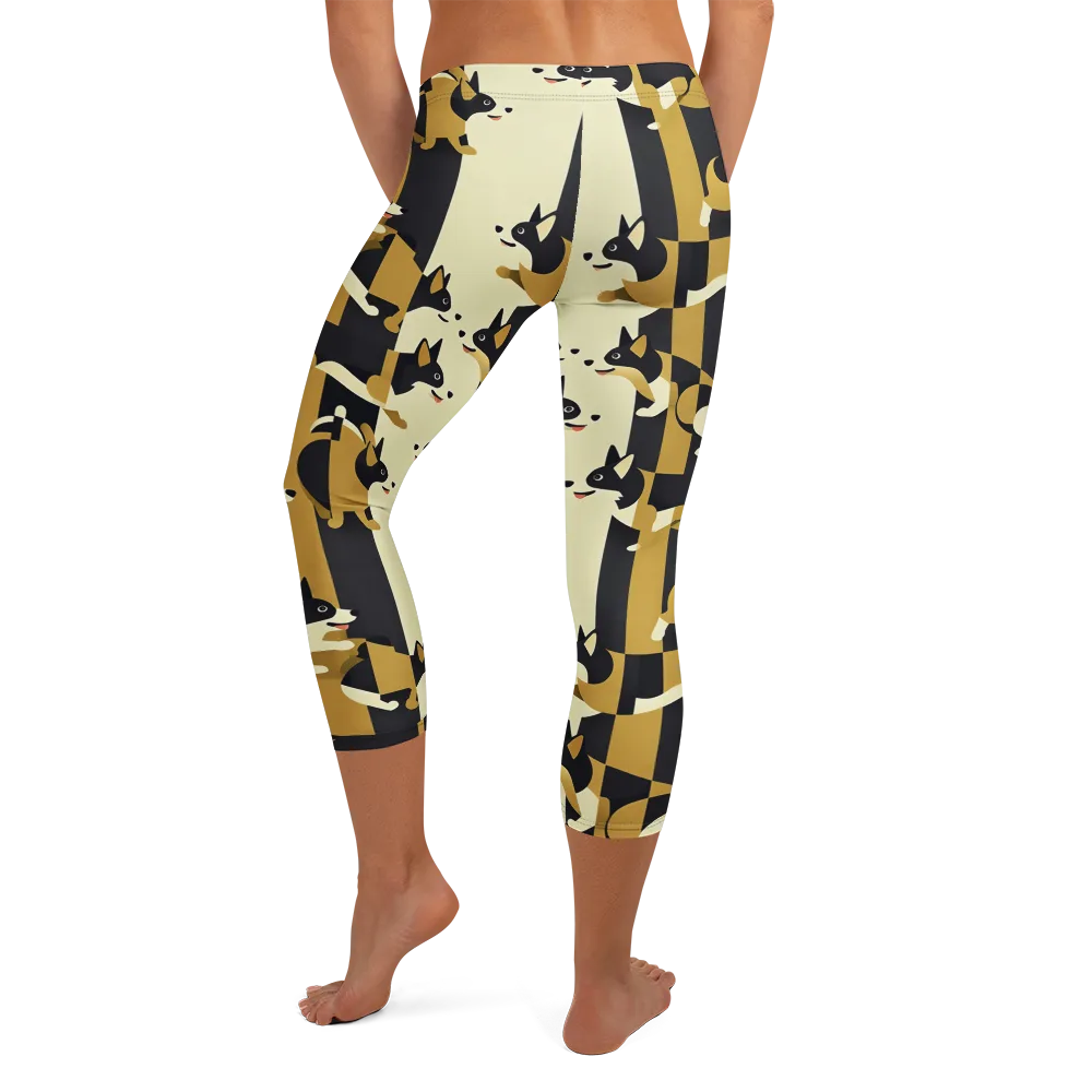 Gilded Hound on Capri Leggings — Back