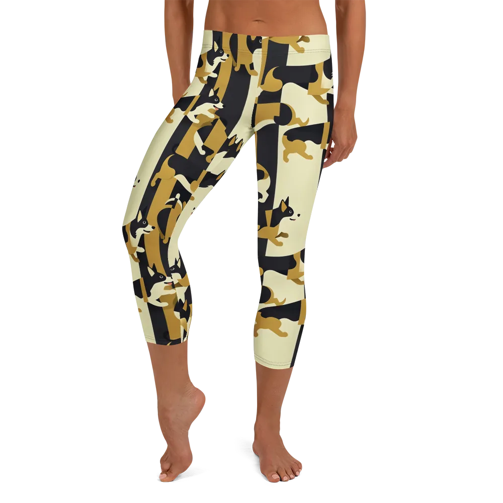 Gilded Hound on Capri Leggings — Front