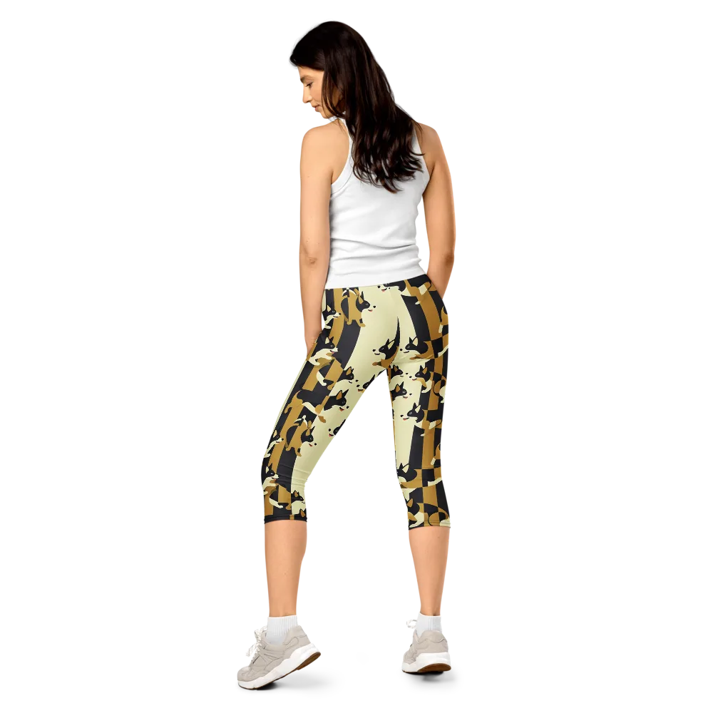 Gilded Hound on Capri Leggings — Back