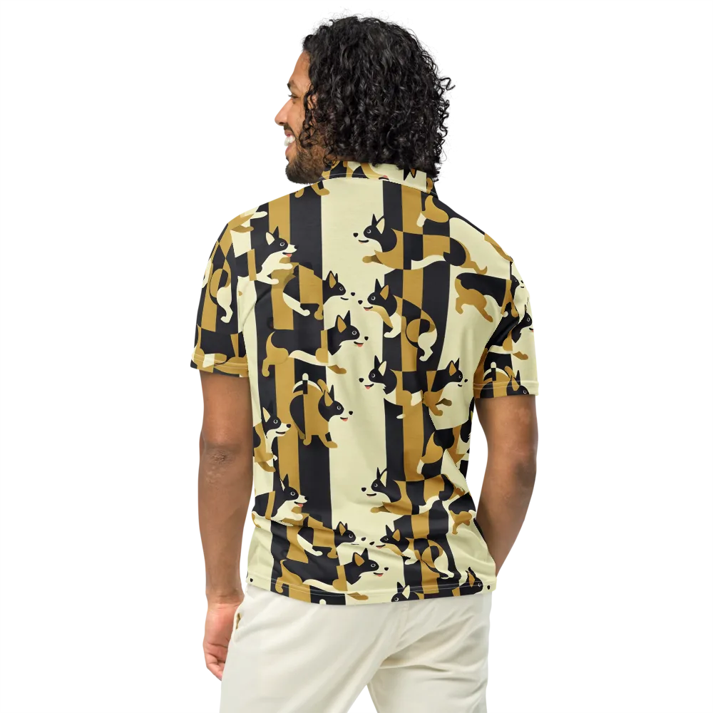 Gilded Hound on Men's Slim Fit Polo Shirt — Back