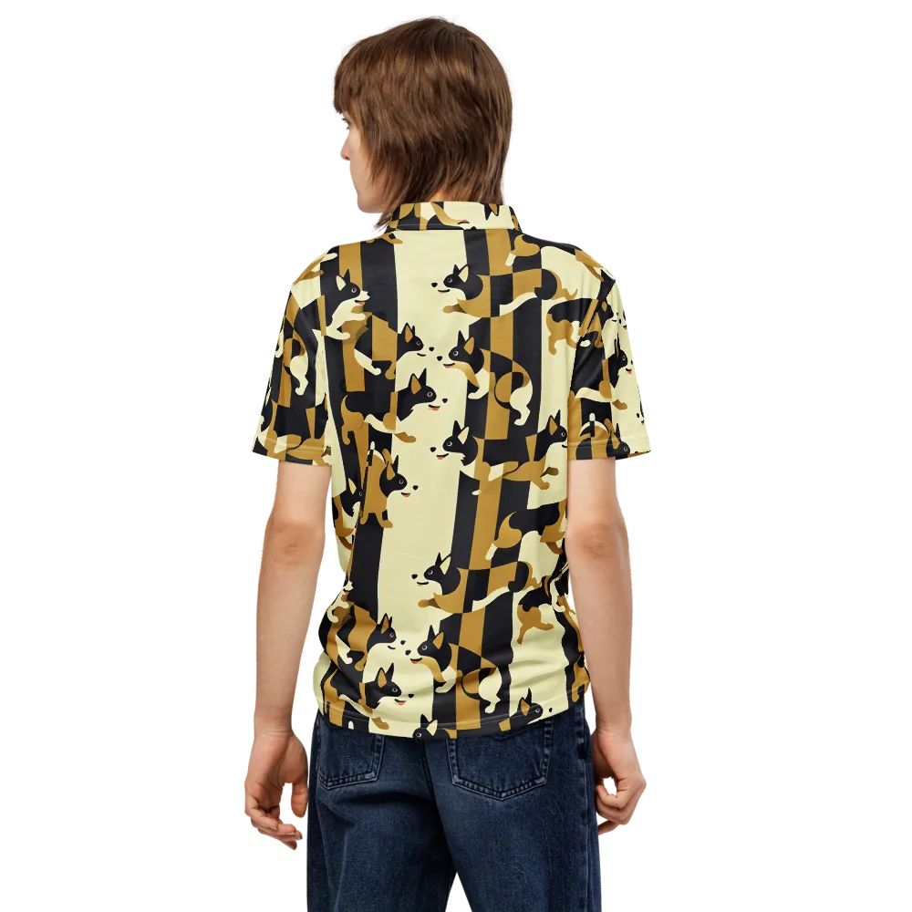 Gilded Hound on Men's Slim Fit Polo Shirt — Back