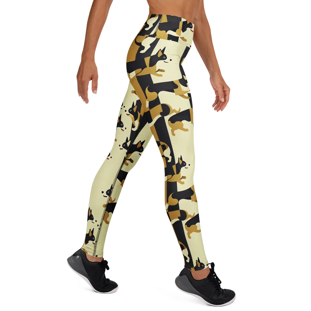 Gilded Hound on Yoga Leggings — Right
