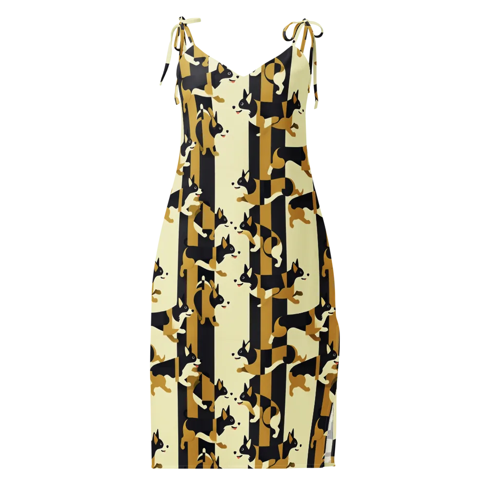 Gilded Hound on Slip Dress — Front