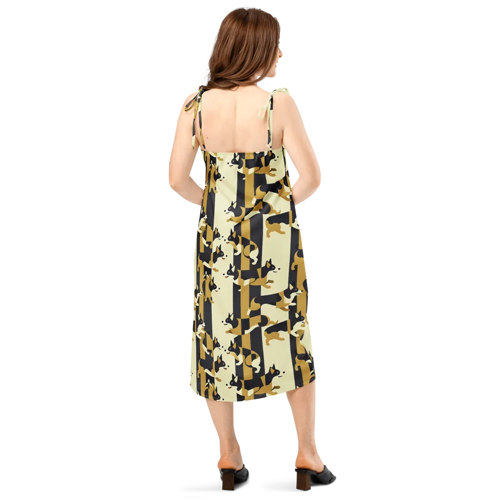 Gilded Hound on Slip Dress — Back