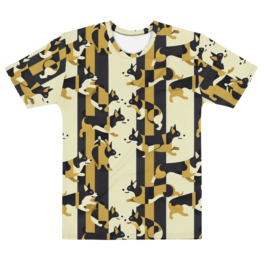 Gilded Hound on Men's Cotton Crew Neck T-Shirt — Front