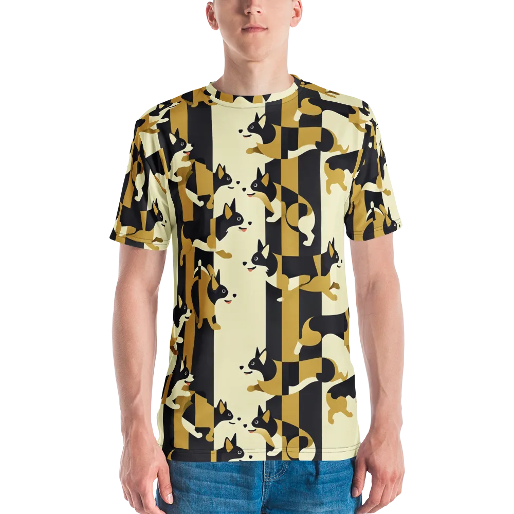 Gilded Hound on Men's Crew Neck T-Shirt — Front