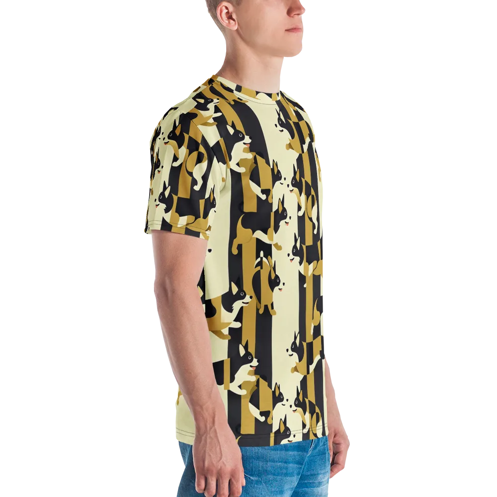 Gilded Hound on Men's Crew Neck T-Shirt — Right