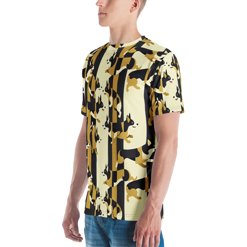 Gilded Hound on Men's Crew Neck T-Shirt — Left