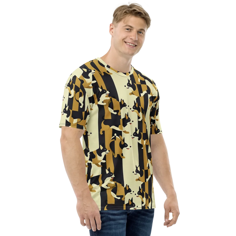 Gilded Hound on Men's Crew Neck T-Shirt — Right