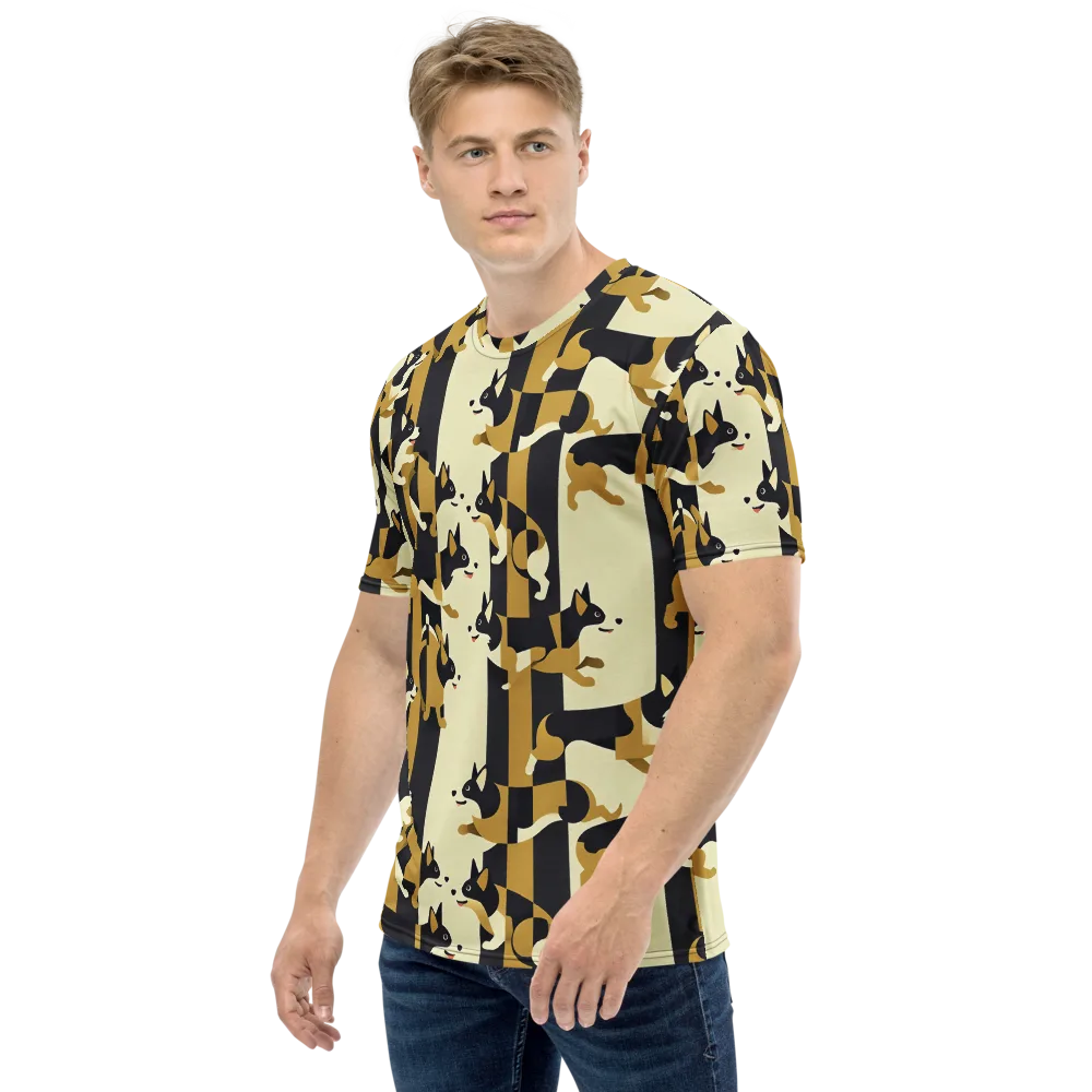 Gilded Hound on Men's Crew Neck T-Shirt — Left