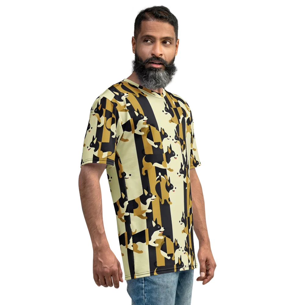 Gilded Hound on Men's Crew Neck T-Shirt — Right