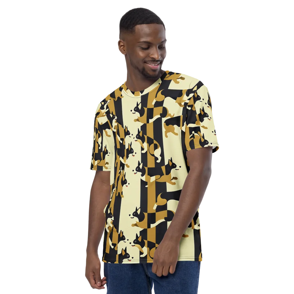 Gilded Hound on Men's Crew Neck T-Shirt — Left
