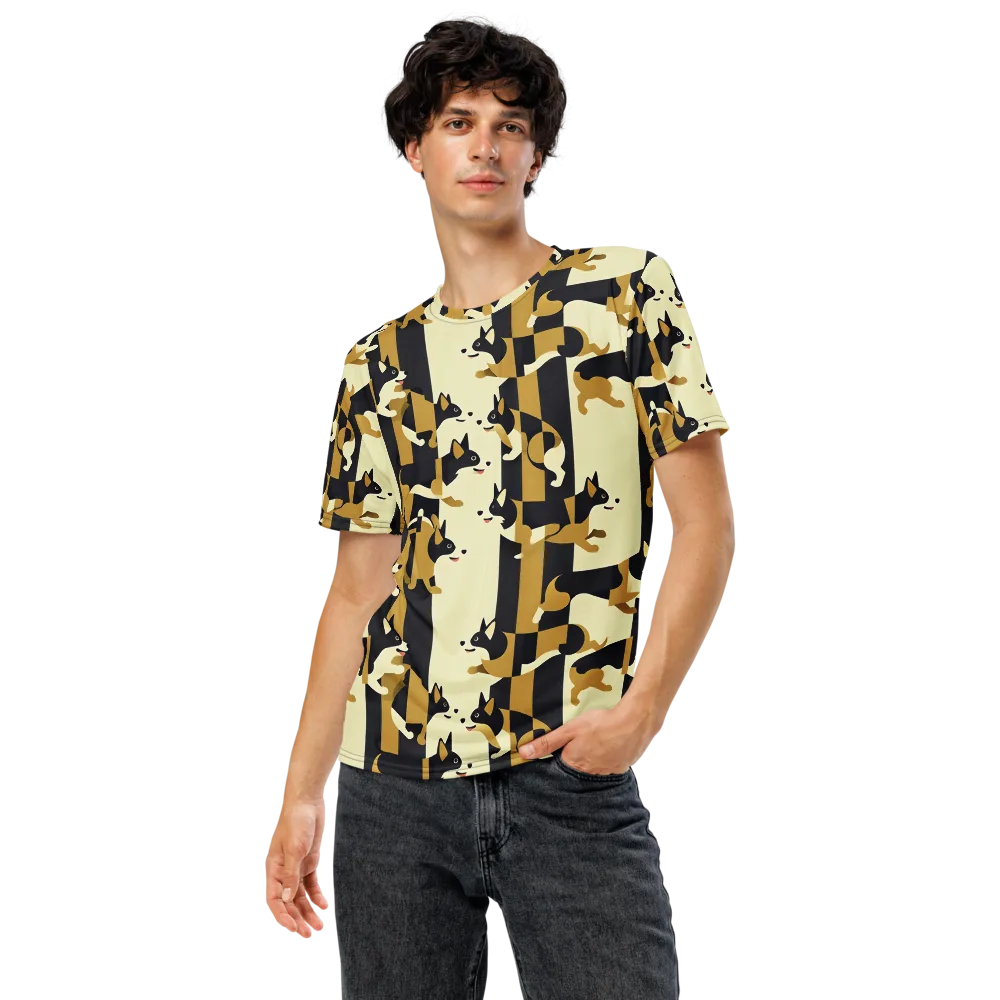 Gilded Hound on Men's Crew Neck T-Shirt — Front