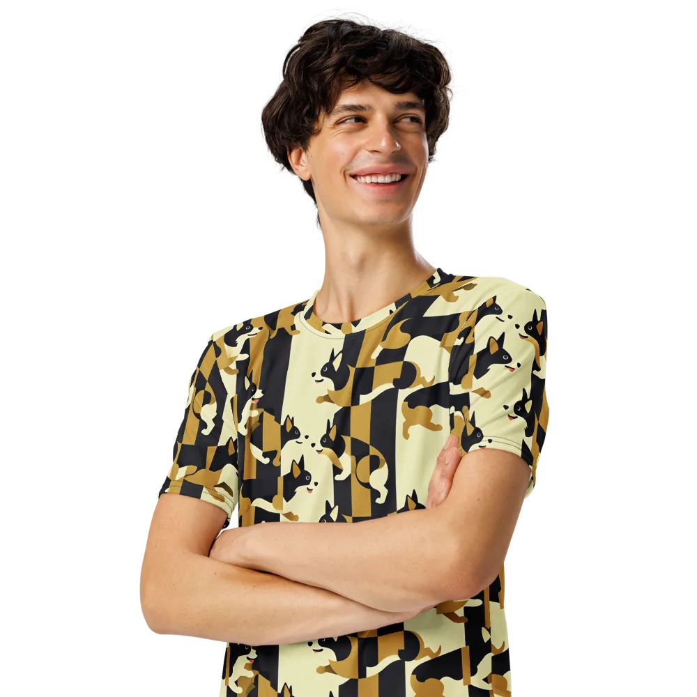 Gilded Hound on Men's Crew Neck T-Shirt — Left Front