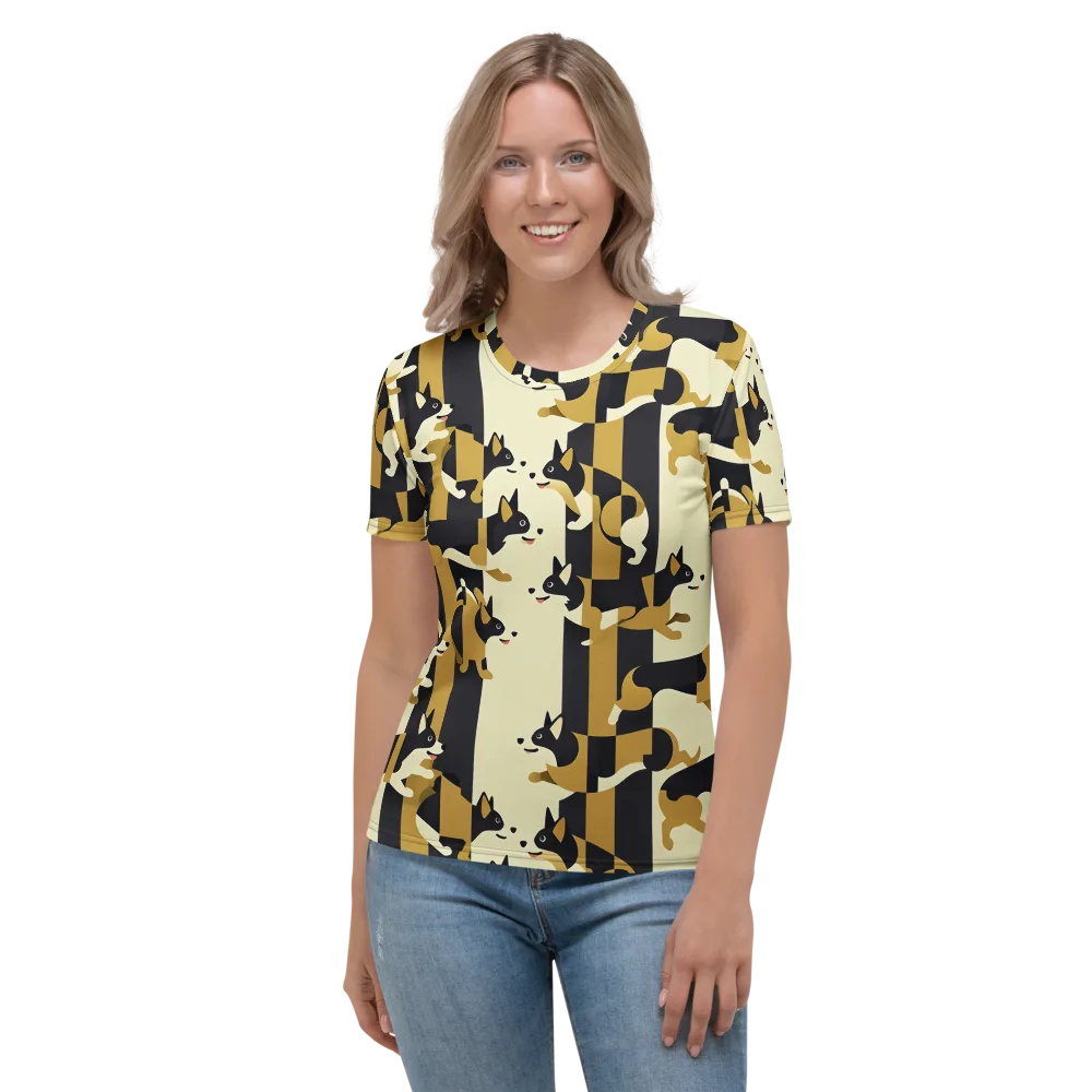 Gilded Hound on Women's Crew Neck T-Shirt — Front