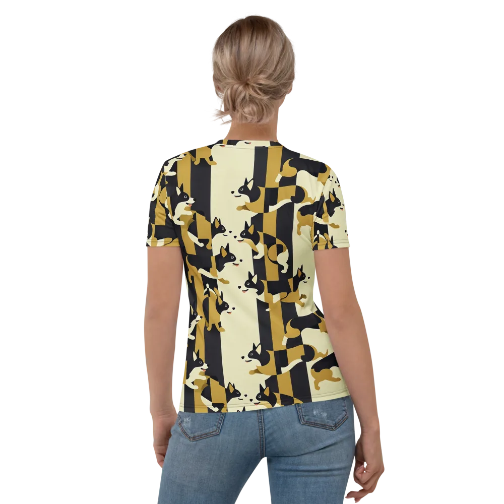Gilded Hound on Women's Crew Neck T-Shirt — Back