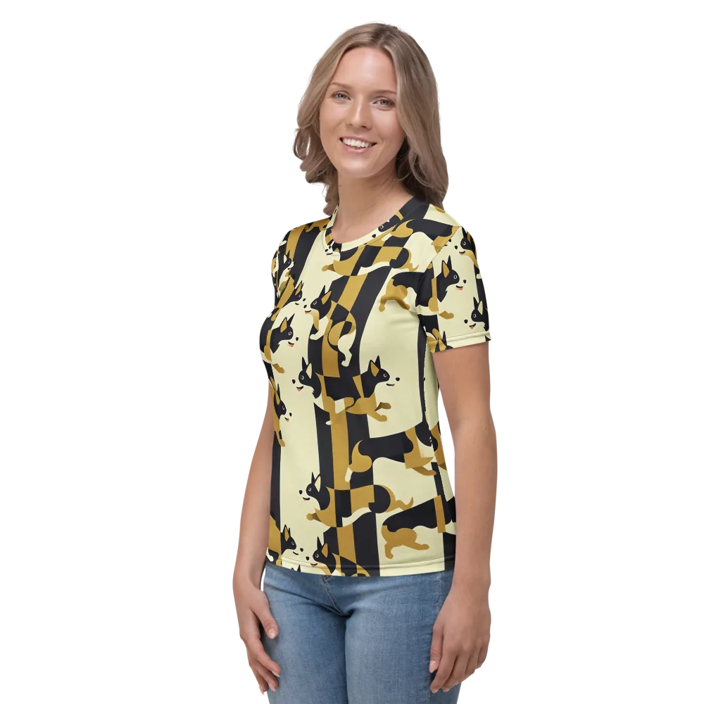Gilded Hound on Women's Crew Neck T-Shirt — Left