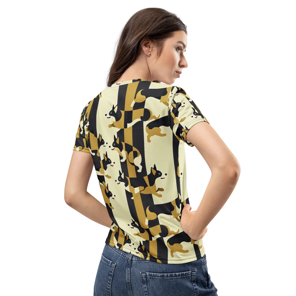 Gilded Hound on Women's Crew Neck T-Shirt — Back