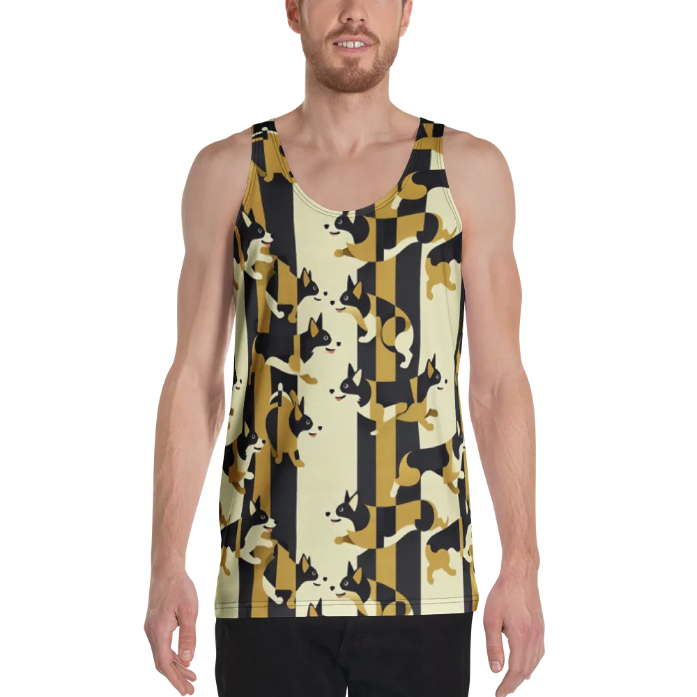 Gilded Hound on Men's Tank Top — Front