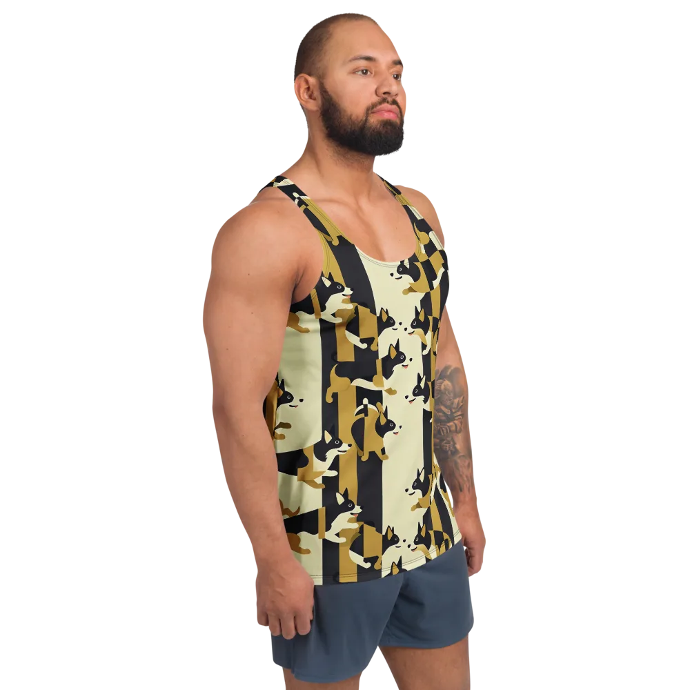 Gilded Hound on Men's Tank Top — Right Front