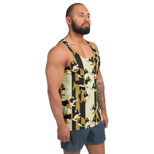 Gilded Hound on a Men's Tank Top