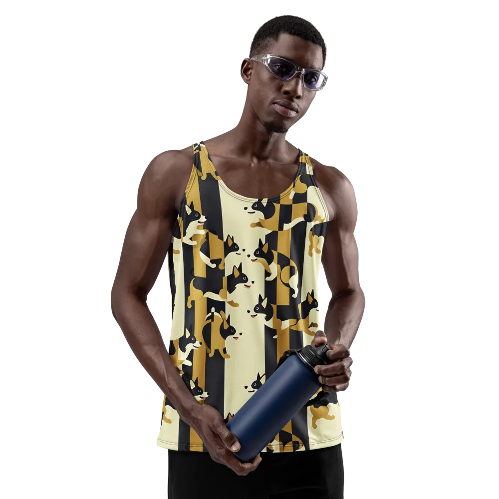 Gilded Hound on Men's Tank Top — Front