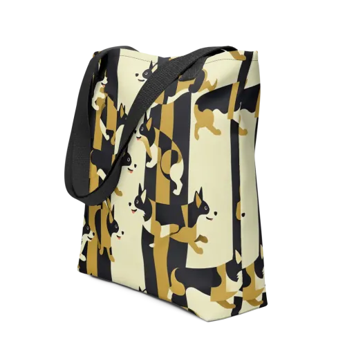 Gilded Hound on a Tote Bag