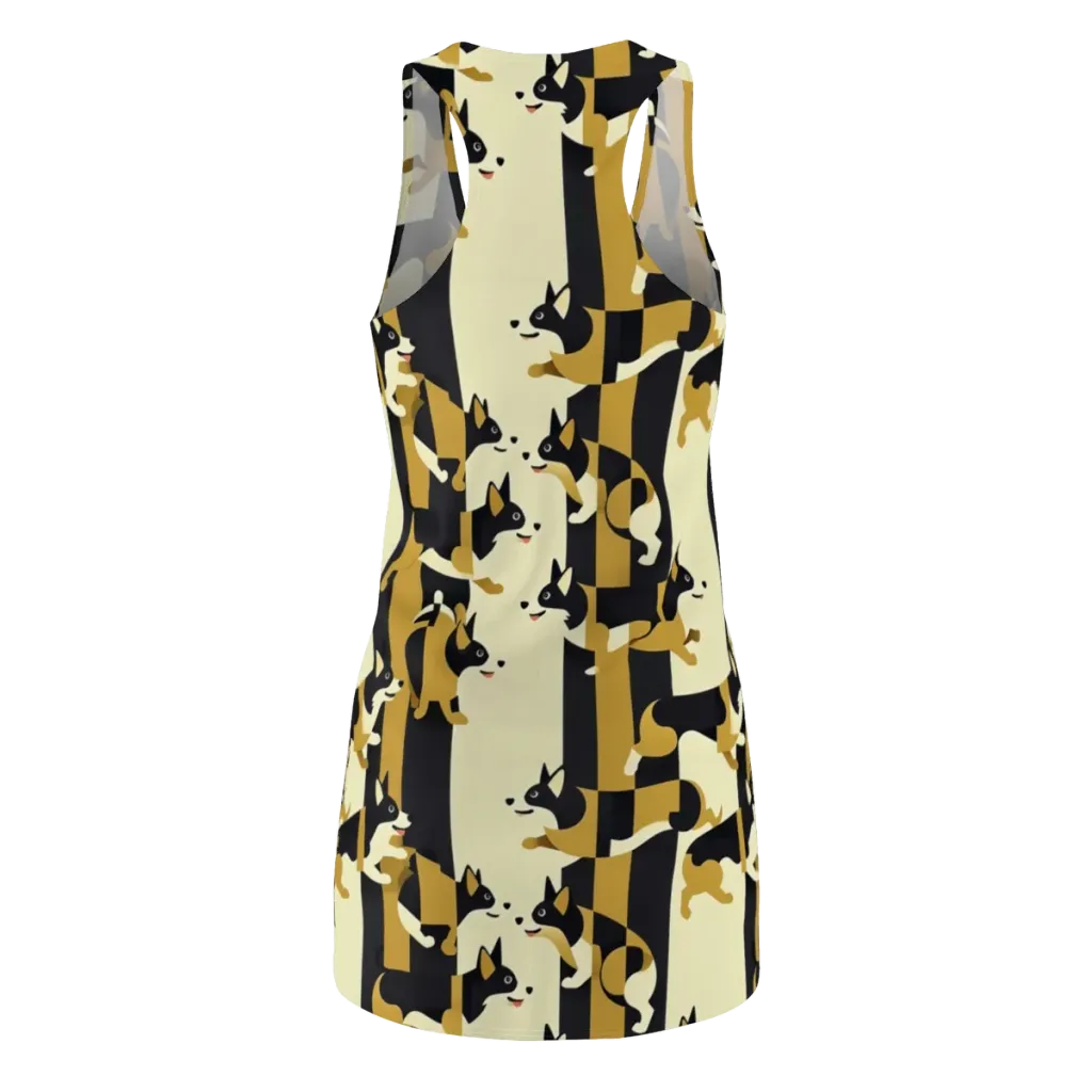 Gilded Hound on Racerback Dress — Back