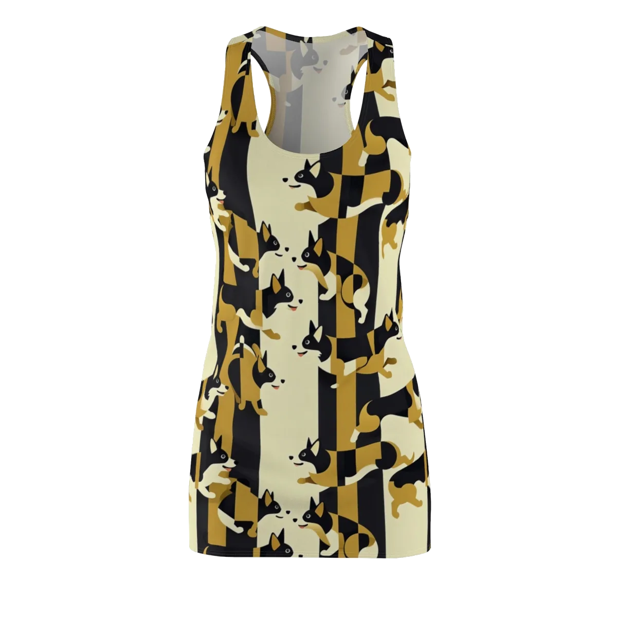 Gilded Hound on Racerback Dress — Front