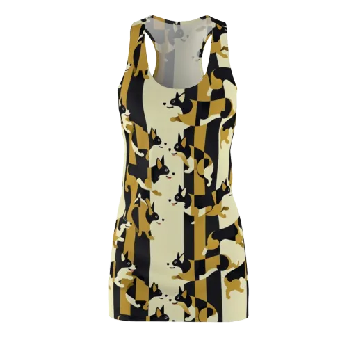 Gilded Hound on a Racerback Dress
