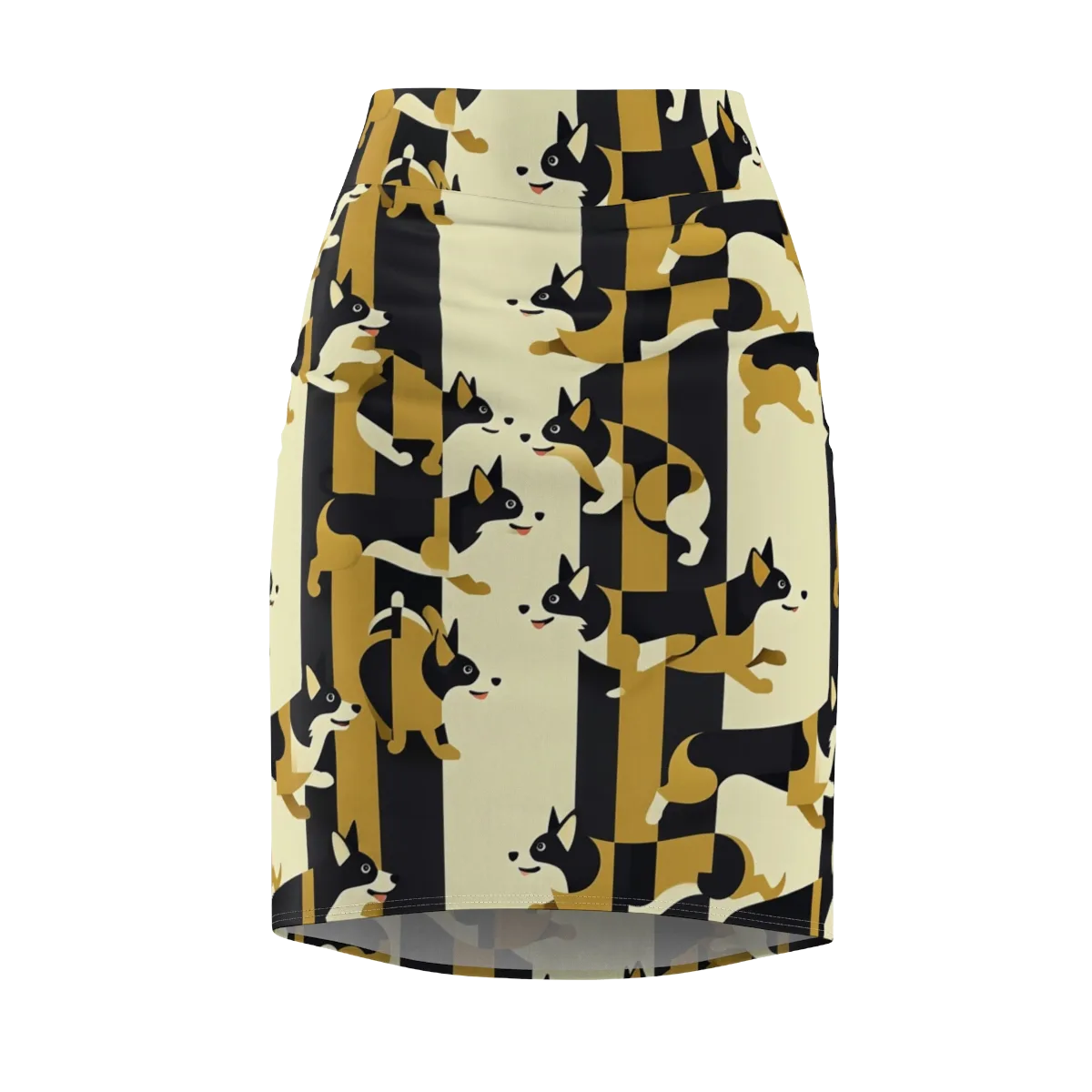 Gilded Hound on Pencil Skirt — Front