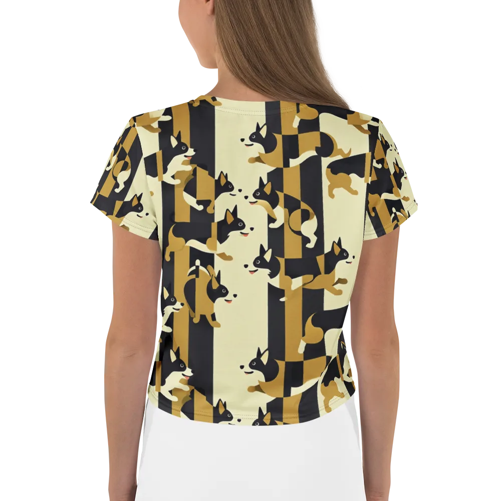Gilded Hound on Crop Tee — Back