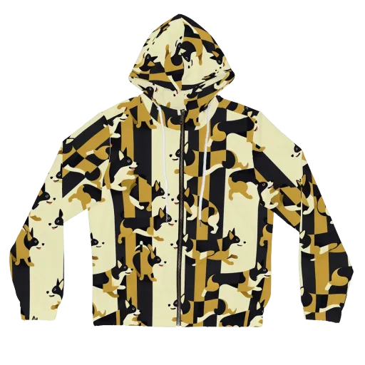 Gilded Hound on a Women's Full-Zip Hoodie