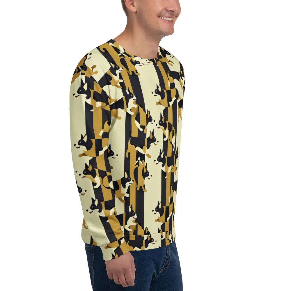 Gilded Hound on Sweatshirt — Right Front