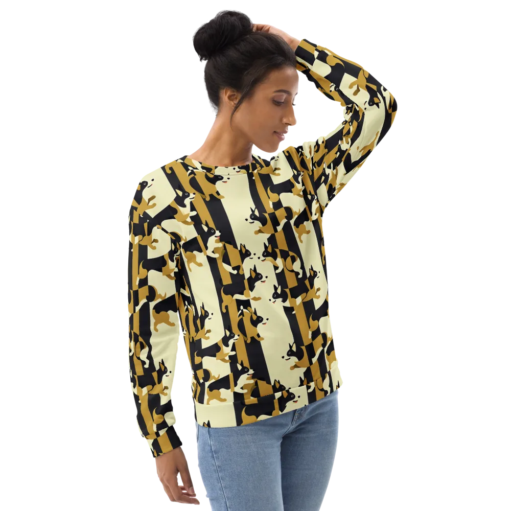 Gilded Hound on Sweatshirt — Right Front