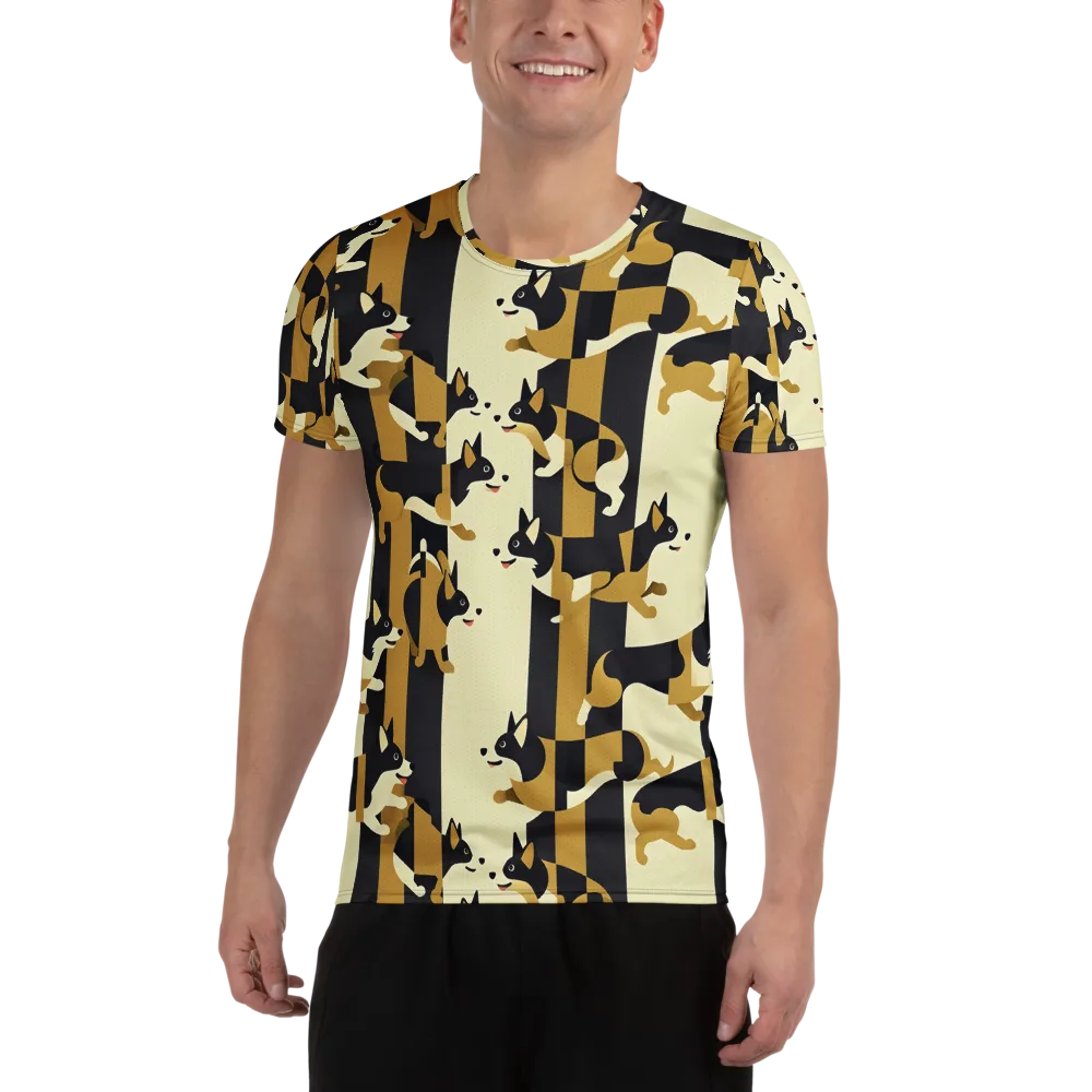 Gilded Hound on Men's Athletic T-Shirt — Front