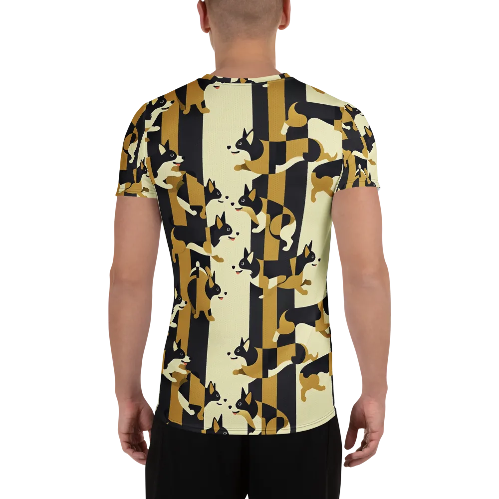 Gilded Hound on Men's Athletic T-Shirt — Back