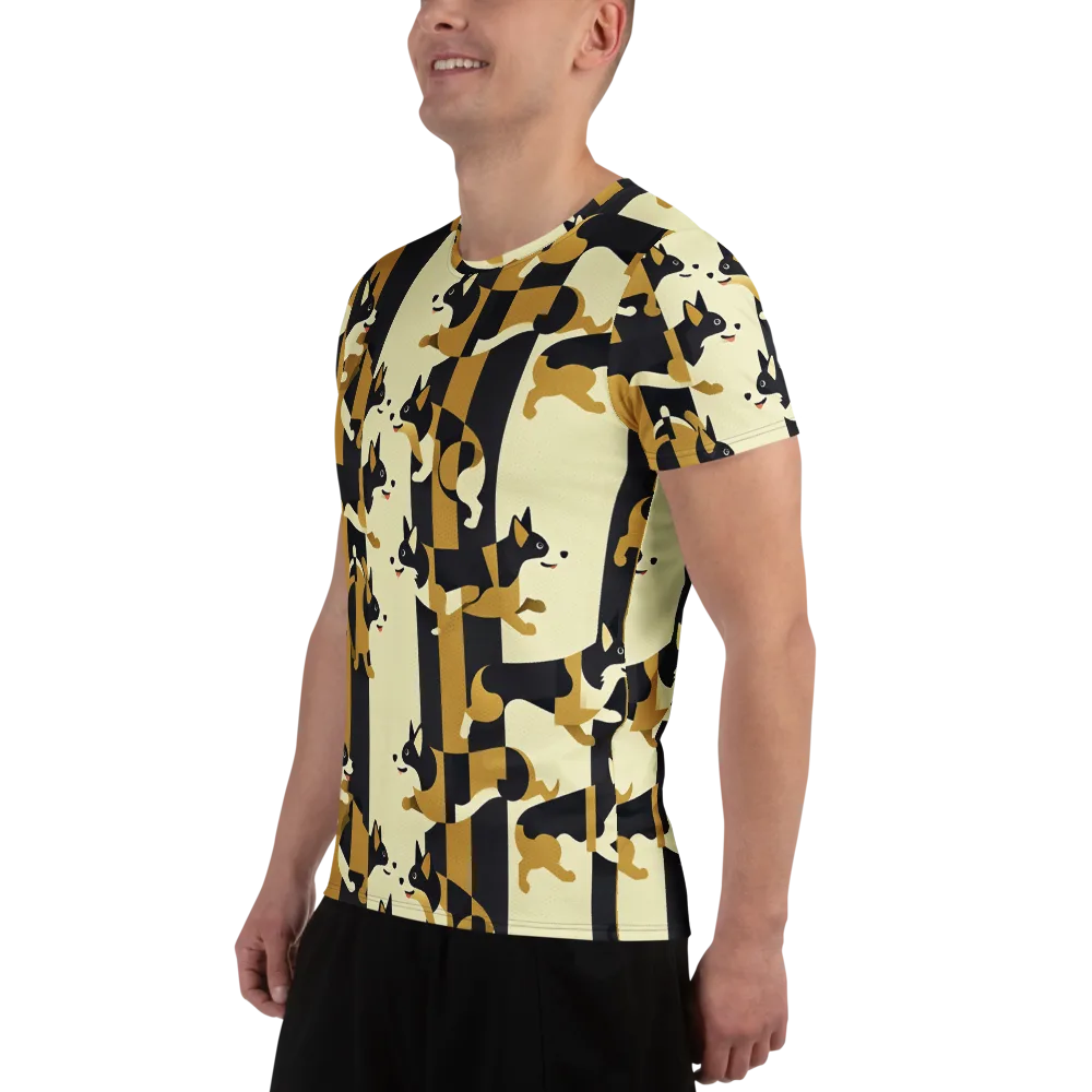 Gilded Hound on Men's Athletic T-Shirt — Left
