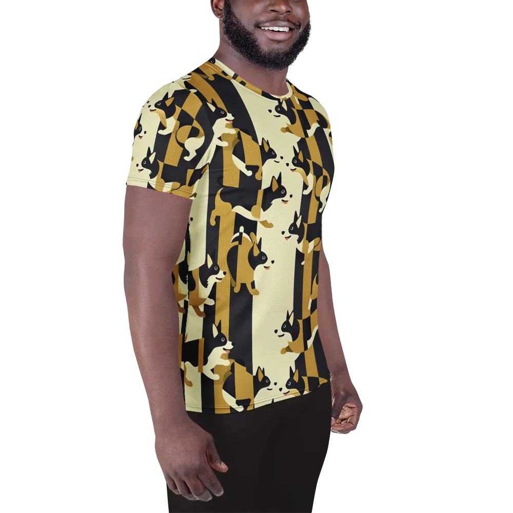 Gilded Hound on Men's Athletic T-Shirt — Right