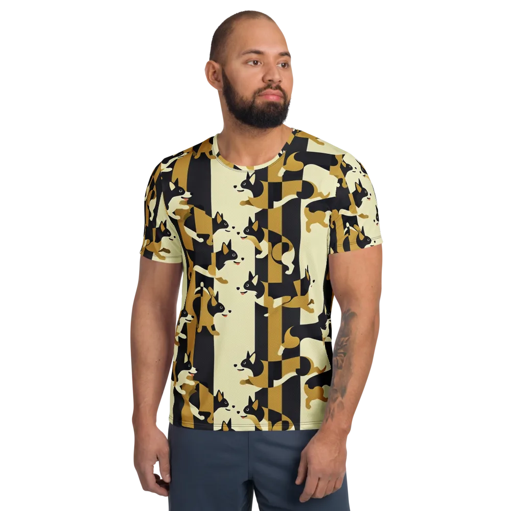 Gilded Hound on Men's Athletic T-Shirt — Front