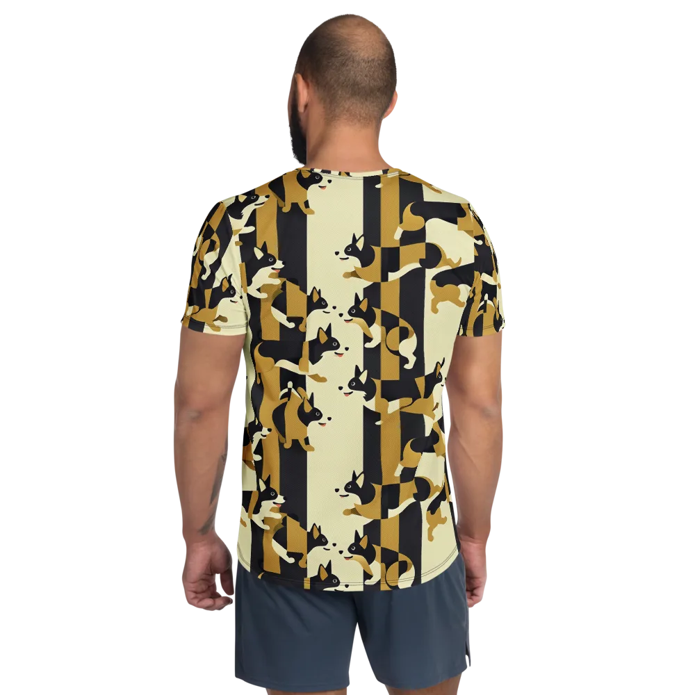 Gilded Hound on Men's Athletic T-Shirt — Back