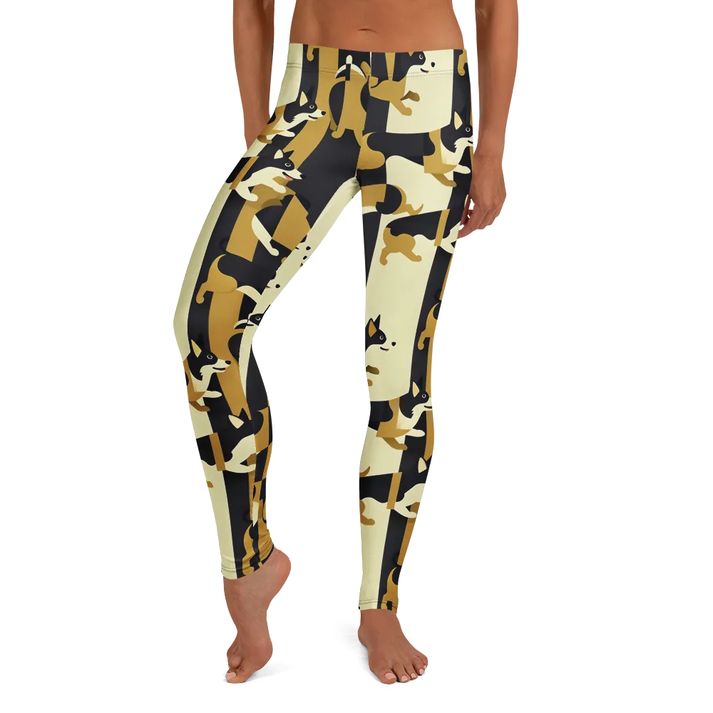 Gilded Hound on Leggings — Front