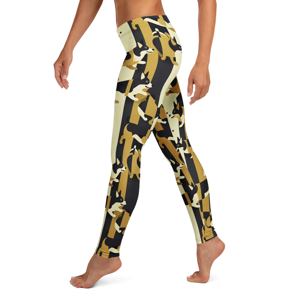 Gilded Hound on Leggings — Left