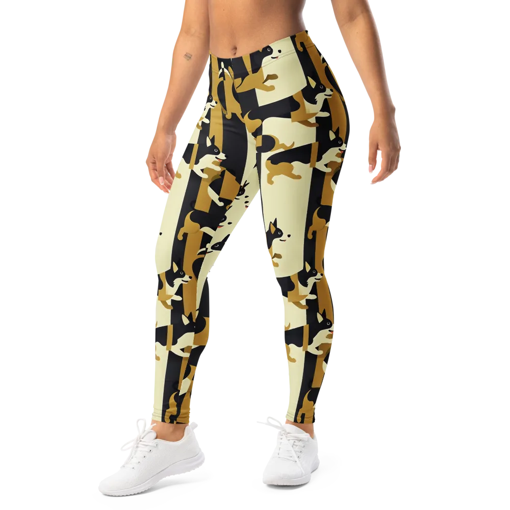Gilded Hound on Leggings — Left Front