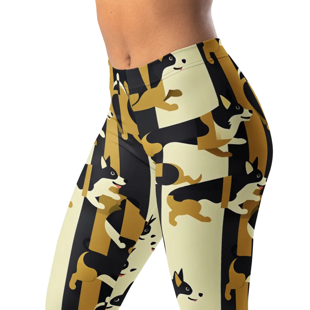 Gilded Hound on Leggings — Left Front