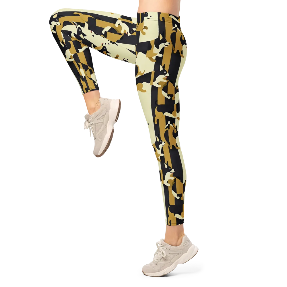 Gilded Hound on Leggings — Left