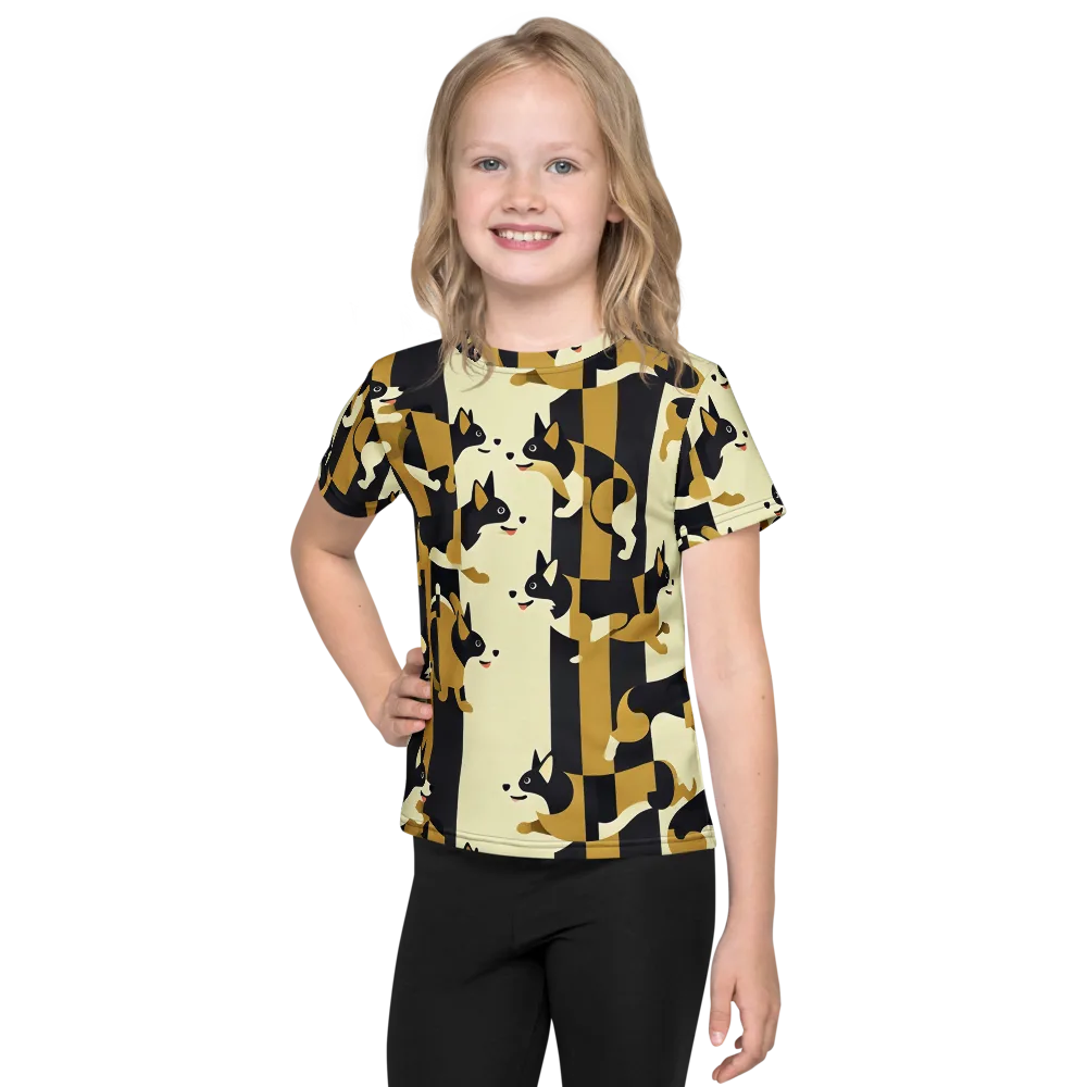 Gilded Hound on Kids Crew Neck T-Shirt — Front