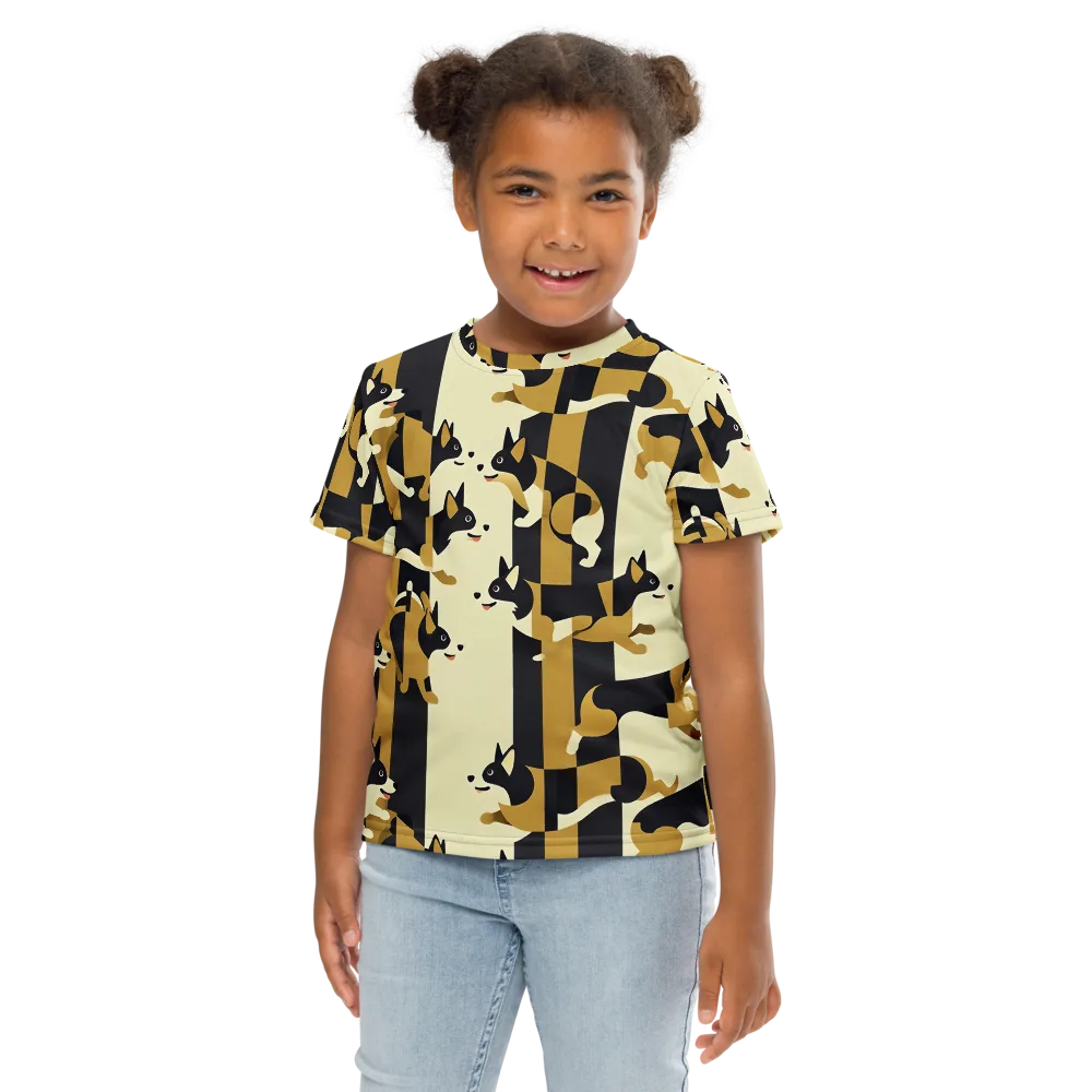 Gilded Hound on Kids Crew Neck T-Shirt — Front