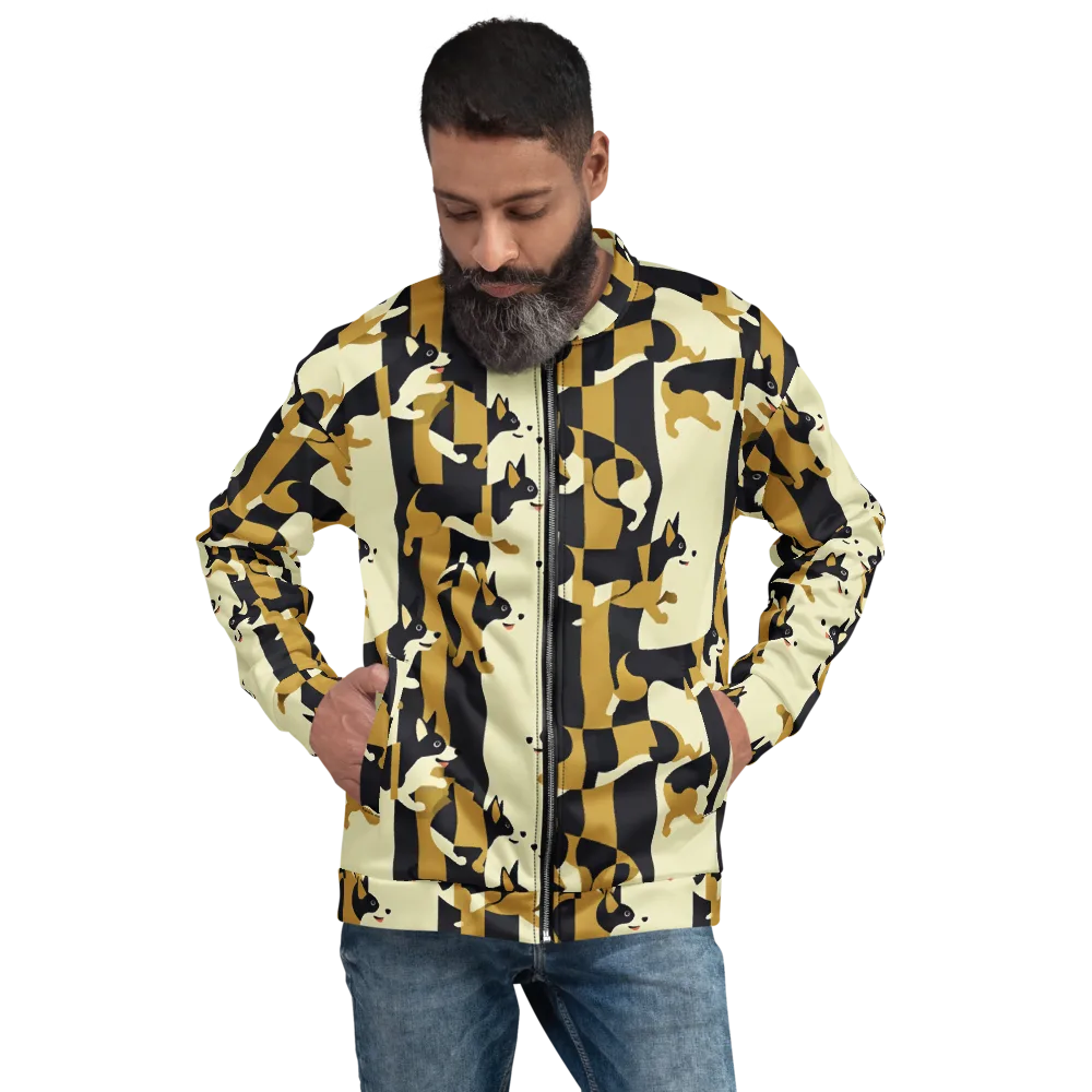 Gilded Hound on Bomber Jacket — Front
