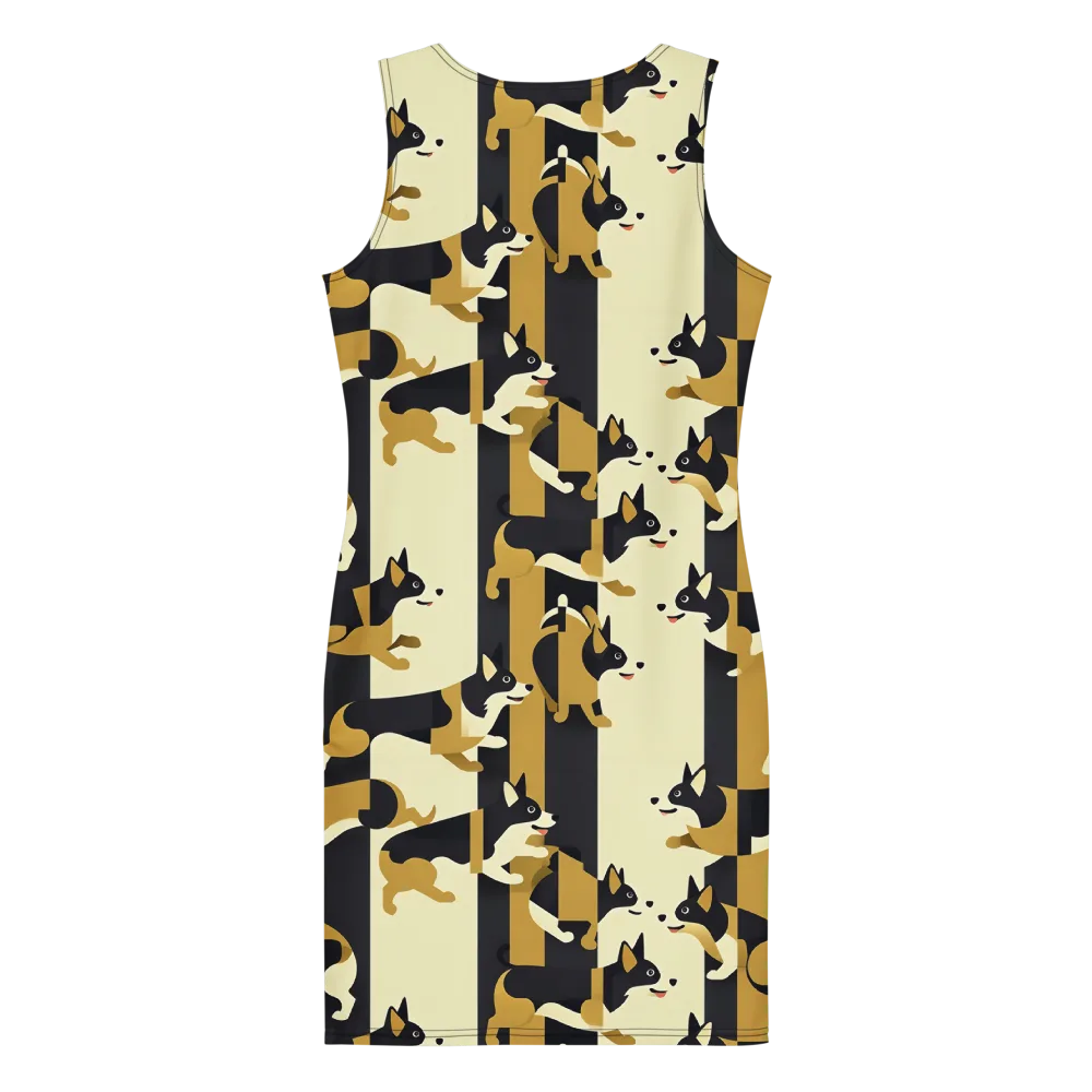 Gilded Hound on Bodycon Dress — Back